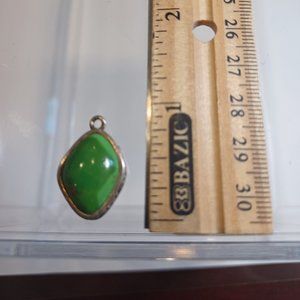 Final last Chance ...Green  Vintage Pendant marked 925 and(?) 100%donated